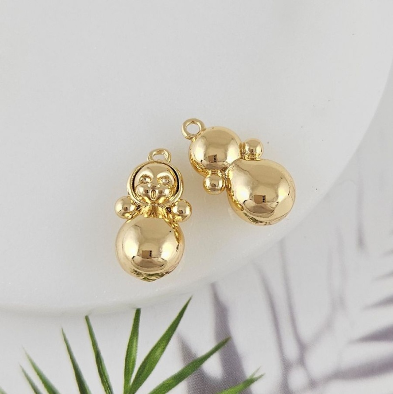 Подвеска Матрешка 19.4x10.5х7.4 мм, позолота 14К (10067-З) купить с доставкой по России | Интернет-магазин Viva Beads