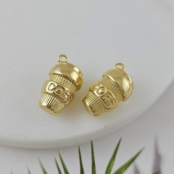 Подвеска Стакан термокружка 16.2x9.6 мм позолота 14К (9951-З) купить с доставкой по России | Интернет-магазин Viva Beads