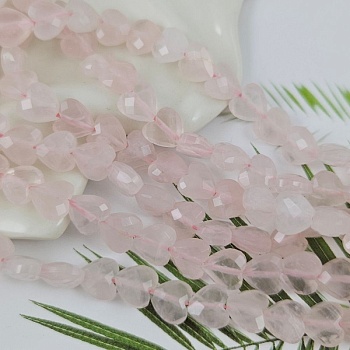 1 шт. Розовый кварц натуральный 8 мм бусина граненое Сердце (8477-8) для бижутерии купить с доставкой по России | Интернет‑магазин Viva Beads