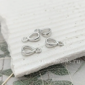 Бейл 8.7х2.4 мм для подвесок, кулонов родиевое покр. (6859-Р) купить в Воронеже | Заказать в интернет-магазине Viva Beads
 Бейл 8.7х2.4 мм для подвесок, кулонов родиевое покр. (6859-Р) купить в Воронеже | Заказать в интернет-магазине Viva Beads