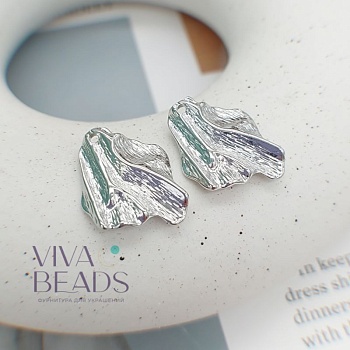 Подвеска Лист 21.5x17x2.5 мм родиевое покр. (7536) Подвеска Лист 21.5x17x2.5 мм родиевое покр. (7536)