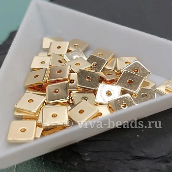 УЦЕНКА 1 шт. Бусина разделитель квадрат 6х6х1 мм позолота 14к (6930-6-З-УЦ) купить в Воронеже | Заказать в интернет-магазине Viva Beads

