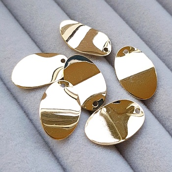 Подвеска овальная волнистая 18.5x12x1 мм позолота (3613) купить с доставкой по России | Интернет-магазин Viva Beads