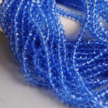 Нить 43 см Рондель граненый ок. 4.3x3.4 мм синий, стекло (6654-СИН) купить в Воронеже | Заказать в интернет-магазине Viva Beads
 Нить 43 см Рондель граненый ок. 4.3x3.4 мм синий, стекло (6654-СИН) купить в Воронеже | Заказать в интернет-магазине Viva Beads