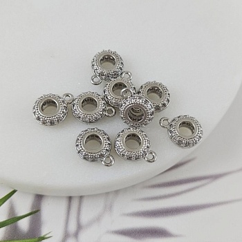 Бейл для подвесок 11х8.4х3.9 мм вн. d 3.5 мм с фианитами родиевое покрытие (9961-Р) купить с доставкой по России | Интернет-магазин Viva Beads