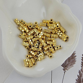 10 шт. Бусина разделитель 5х2.8 мм граненая трубочка, позолота 18К (9917-З) купить в Воронеже | Заказать в интернет-магазине Viva Beads
