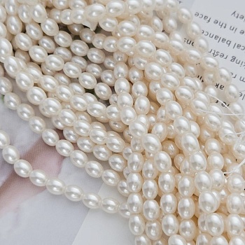 Нить 19 см Жемчуг Майорка рис ок. 6-6.3х8-8.5 мм белый (7455) купить в Воронеже | Заказать в интернет-магазине Viva Beads
