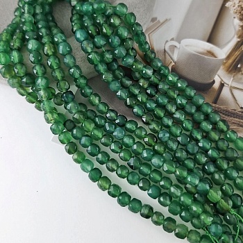 Нить 16 см Зеленый оникс граненый куб 5.5-5.8 мм (6782) купить в Воронеже | Заказать в интернет-магазине Viva Beads
