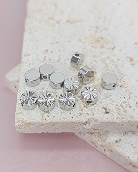 1 шт. Бусина /разделитель/ 5х3 мм родиевое покр. (8139-Р) купить в Воронеже | Заказать в интернет-магазине Viva Beads
