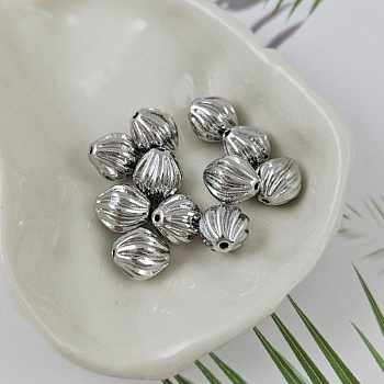 1 шт. Бусина разделитель 10х9 мм волнистая, родиевое покрытие (9997-Р) купить в Воронеже | Заказать в интернет-магазине Viva Beads
