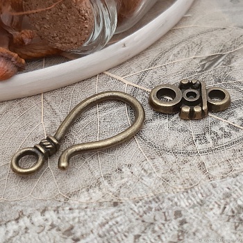 Замок крючок для украшений под бронзу (2712) купить в Воронеже | Заказать в интернет-магазине Viva Beads
