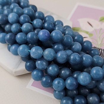 Нить 18 см Кварц 10 мм гладкие бусины, темно-голубой (5207-10) купить в Воронеже | Заказать в интернет-магазине Viva Beads
