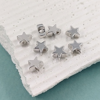 1 шт. Бусина разделитель Звезда 6х3 мм родиевое покр. (6160-Р) купить с доставкой по России | Интернет-магазин Viva Beads