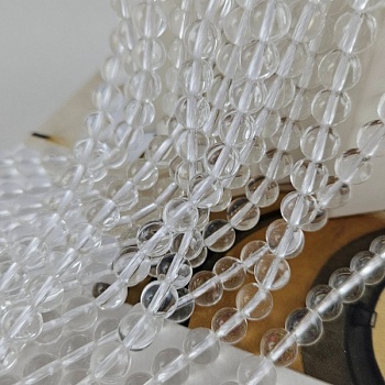 Нить 18 см Горный хрусталь натуральный 8 мм бусина гладкий шар (7602-8) купить в Воронеже | Заказать в интернет-магазине Viva Beads
