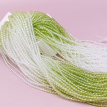 Нить 35 см Бусина граненая 3x2.8 мм зеленый градиент, стекло (7771) купить в Воронеже | Заказать в интернет-магазине Viva Beads
 Нить 35 см Бусина граненая 3x2.8 мм зеленый градиент, стекло (7771) купить в Воронеже | Заказать в интернет-магазине Viva Beads