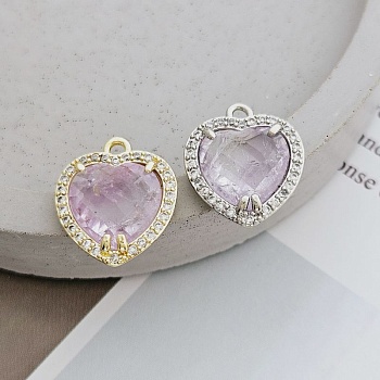 Подвеска Сердце 17.5х15.2 мм с фианитами, аметист лавандовый, позолота 14к светлое золото (8788-АМ-З) купить в Воронеже | Заказать в интернет-магазине Viva Beads
 Подвеска Сердце 17.5х15.2 мм с фианитами, аметист лавандовый, позолота 14к светлое золото (8788-АМ-З) купить в Воронеже | Заказать в интернет-магазине Viva Beads