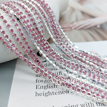 50 см Стразовая цепь 2 мм розовый сер. (3387-РОЗ) купить в Воронеже | Заказать в интернет-магазине Viva Beads
