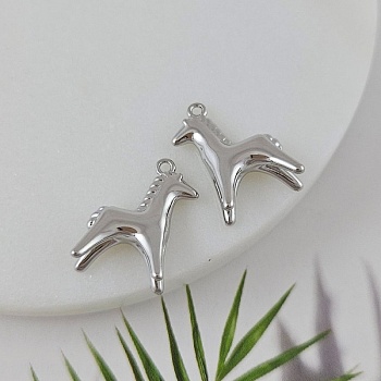 УЦЕНКА Подвеска Лошадь 18.2x13х6.6 мм родиевое покрытие (9950-Р-УЦ)