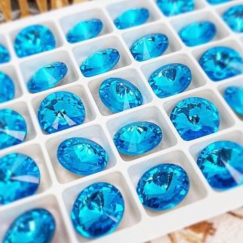 Риволи 12 мм хрустальное стекло Aquamarine (4139) купить в #REGION_P# | Заказать в интернет-магазине Viva Beads
 Риволи 12 мм хрустальное стекло Aquamarine (4139) купить в #REGION_P# | Заказать в интернет-магазине Viva Beads