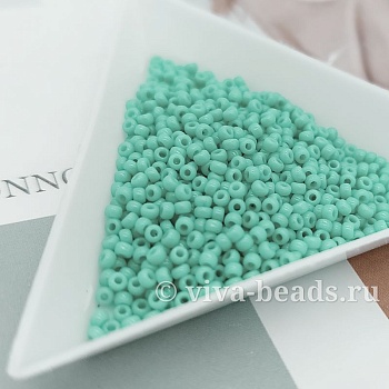 7 гр. Бисер японский MIYUKI размер 11 Opaque Turquoise Green, 2x1.3 мм (7316-RR412L) купить с доставкой по России | Интернет-магазин Viva Beads