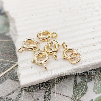 Замок-кольцо шпрингельный 6 мм позолота 14к (6280-6-З) купить в Воронеже | Заказать в интернет-магазине Viva Beads
 Замок-кольцо шпрингельный 6 мм позолота 14к (6280-6-З) купить в Воронеже | Заказать в интернет-магазине Viva Beads