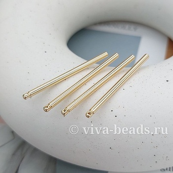 Подвеска Палочка 35x2 мм позолота (3295-35-З) купить с доставкой по России | Интернет-магазин Viva Beads