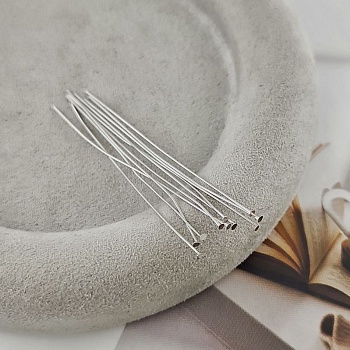 10 шт. Штифты со шляпкой 60х0.5 мм, мягкие, родиевое покрытие (6551-60/0.5-Р) купить в Воронеже | Заказать в интернет-магазине Viva Beads
 10 шт. Штифты со шляпкой 60х0.5 мм, мягкие, родиевое покрытие (6551-60/0.5-Р) купить в Воронеже | Заказать в интернет-магазине Viva Beads