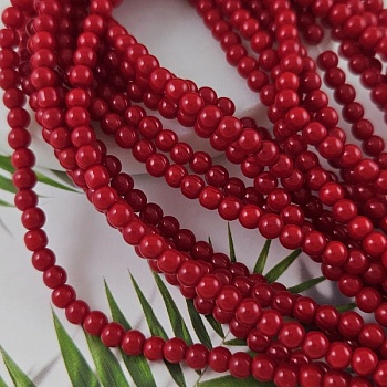 Нить 38 см Бусины стеклянные 4.3 мм, гладкие круглые, красный (9944-4) купить в Воронеже | Заказать в интернет-магазине Viva Beads
 Нить 38 см Бусины стеклянные 4.3 мм, гладкие круглые, красный (9944-4) купить в Воронеже | Заказать в интернет-магазине Viva Beads