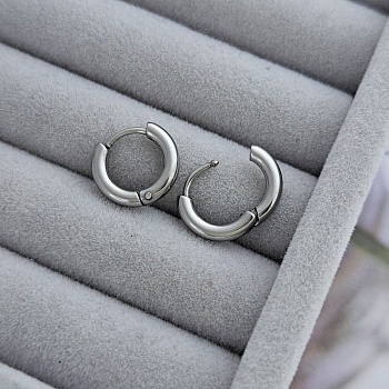 Серьги кольца / бублики, конго / 13х2.5 мм нержавеющая сталь (8890) купить с доставкой по России | Интернет-магазин Viva Beads