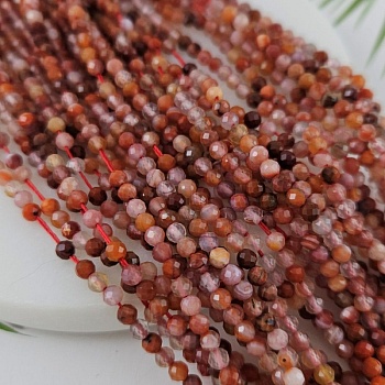 Нить 38 см Агат красный 3 мм бусины бусины круглые граненые (9938) купить в Воронеже | Заказать в интернет-магазине Viva Beads
