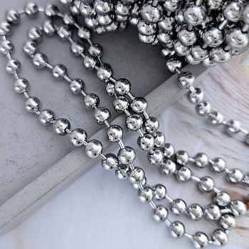 10 см Цепь шариковая 6 мм / толщина / нержавеющая сталь (8951-6) купить в Воронеже | Заказать в интернет-магазине Viva Beads
