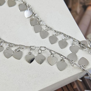 10 см Цепь с подвесками Сердце, родиевое покрытие (9665-Р) купить в Воронеже | Заказать в интернет-магазине Viva Beads
 10 см Цепь с подвесками Сердце, родиевое покрытие (9665-Р) купить в Воронеже | Заказать в интернет-магазине Viva Beads