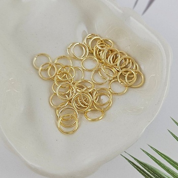 10 шт. Колечки соединительные 7х0.8 мм позолота 14К (8884-З) соединительные колечки и кольца-коннекторы купить с доставкой по России | Интернет-магазин Viva Beads