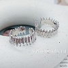 Основа для кольца с петельками свободный размер родиевое покр. (7467-Р) купить в Воронеже| Заказать в интернет-магазине Viva Beads
