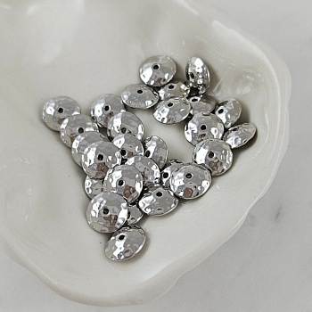 1 шт. Бусина разделитель 8х3 мм текстурированная, родиевое покрытие (10105-Р) купить с доставкой по России | Интернет-магазин Viva Beads