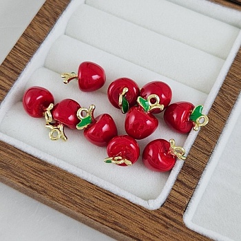 Подвеска Яблоко 14.6x10 мм, эмаль, цвет золото (10261-З) купить с доставкой по России | Интернет-магазин Viva Beads