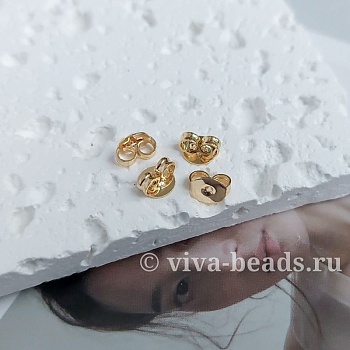 пара Заглушки для серег 5.2 мм позолота 18к (7060-З) купить в #REGION_P# | Заказать в интернет-магазине Viva Beads
 пара Заглушки для серег 5.2 мм позолота 18к (7060-З) купить в #REGION_P# | Заказать в интернет-магазине Viva Beads