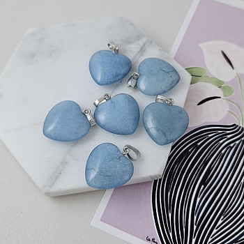 УЦЕНКА Подвеска Сердце 20x19.5x6.5 мм, жадеит тонир., голубой (9792-УЦ) купить в Воронеже | Заказать в интернет-магазине Viva Beads
