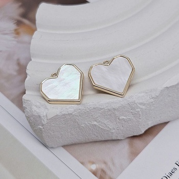 Подвеска Сердце с перламутром 13.7х14 мм позолота 14к классическое золото (8475-З) купить с доставкой по России | Интернет-магазин Viva Beads