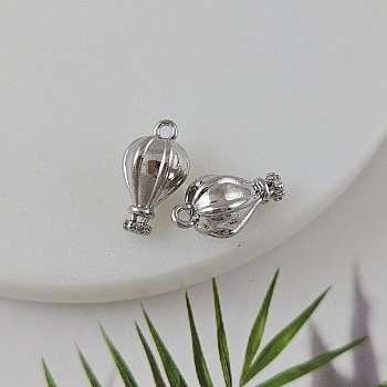 УЦЕНКА Подвеска Воздушный шар 15х8.6 мм с фианитами, родиевое покрытие (9956-Р-УЦ) купить с доставкой по России | Интернет-магазин Viva Beads