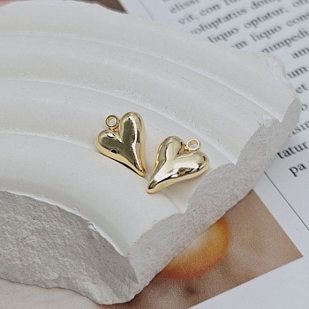 Подвеска Сердце 11x8x2.5 мм позолота 14К (8434-8-З) купить с доставкой по России | Интернет-магазин Viva Beads