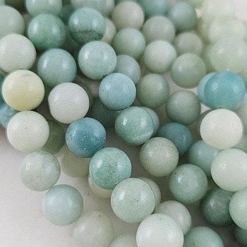 Нить 17.5 см Амазонит натуральный ок. 10 мм бусины гладкий шар (10122-10) для бижутерии купить с доставкой по России | Интернет‑магазин Viva Beads