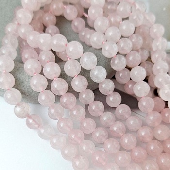 Нить 18.5-19 см Розовый кварц 8.5-8.7 мм бусины гладкий шар (767-8.5) купить в Воронеже | Заказать в интернет-магазине Viva Beads
