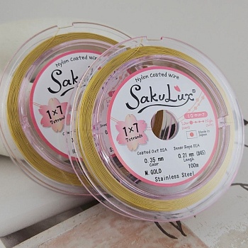 1 м Тросик FLEXY 7 / SakuLux 0.35 мм цвет золото (6440-0.35-З) купить в Воронеже | Заказать в интернет-магазине Viva Beads
