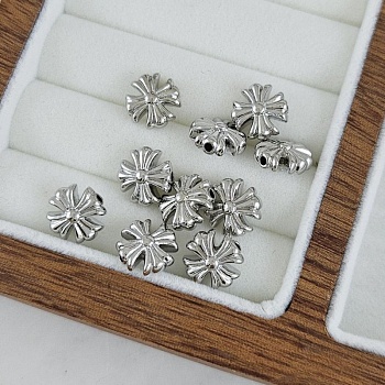 Бусина разделитель Крест 10х10х5.3 мм, родиевое покрытие (10265-Р) купить с доставкой по России | Интернет-магазин Viva Beads