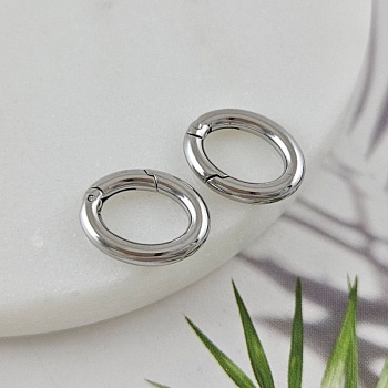 Замок карабин овальный ок. 15х12х2.5 мм нержавеющая сталь (10058) замок для украшений купить с доставкой по России | Интернет-магазин Viva Beads