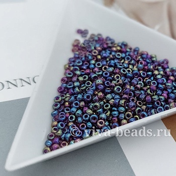 7 гр. Бисер японский MIYUKI размер 11 Amethyst AB, 2x1.3 мм (7316-RR333) купить с доставкой по России | Интернет-магазин Viva Beads