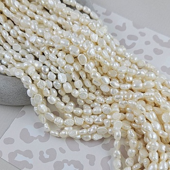Нить 17 см Жемчуг натуральный барокко 5-6 мм белый АА (6097) купить в #REGION_P# | Заказать в интернет-магазине Viva Beads
