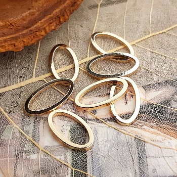 Коннектор кольцо овал 13x7x1 мм позолота (3498-З) купить с доставкой по России | Интернет-магазин Viva Beads