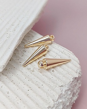 Подвеска Шип 20х5.8 мм позолота 14К (6605-20-З) Подвеска Шип 20х5.8 мм позолота 14К (6605-20-З)